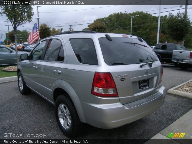 Diamond Silver Metallic / Gray 2003 Kia Sorento LX 4WD
