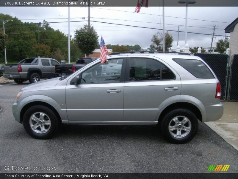 Diamond Silver Metallic / Gray 2003 Kia Sorento LX 4WD