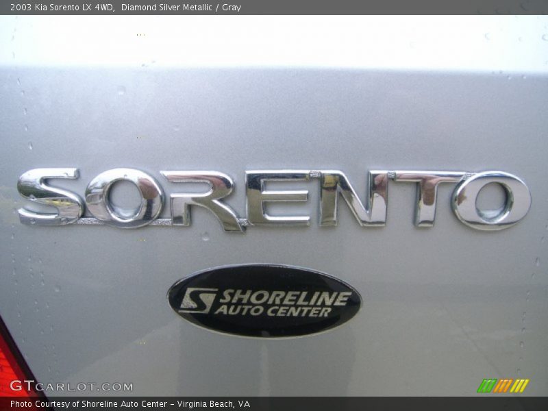 Diamond Silver Metallic / Gray 2003 Kia Sorento LX 4WD