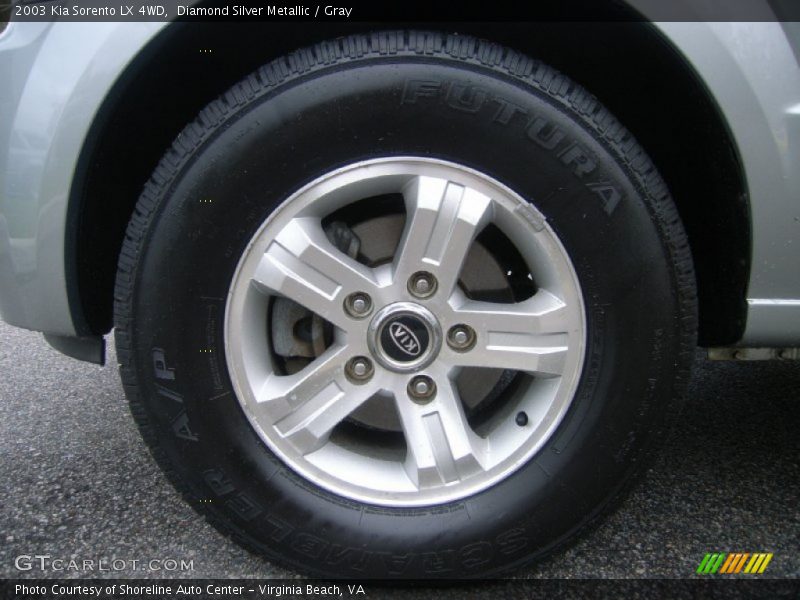 Diamond Silver Metallic / Gray 2003 Kia Sorento LX 4WD