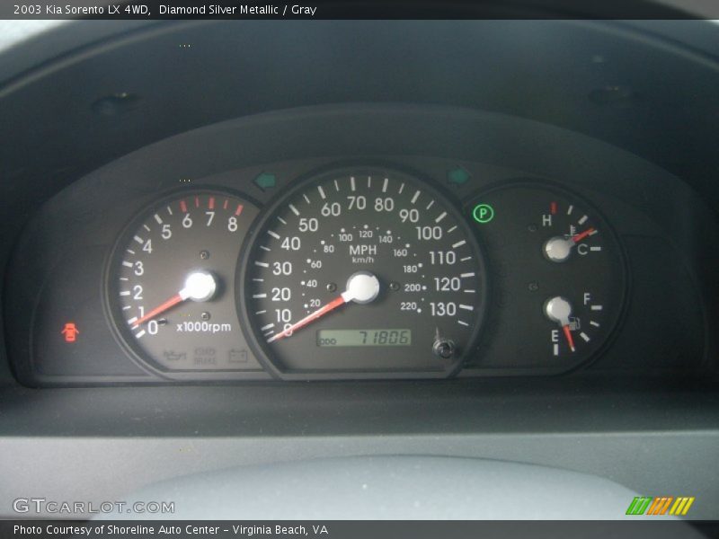 Diamond Silver Metallic / Gray 2003 Kia Sorento LX 4WD