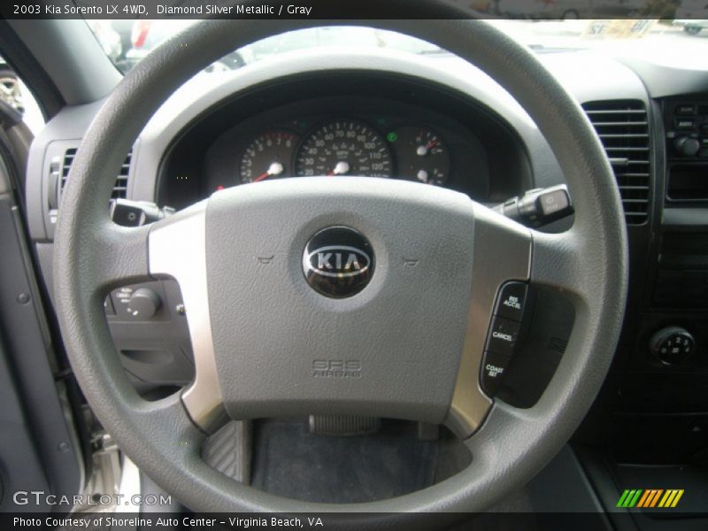 Diamond Silver Metallic / Gray 2003 Kia Sorento LX 4WD