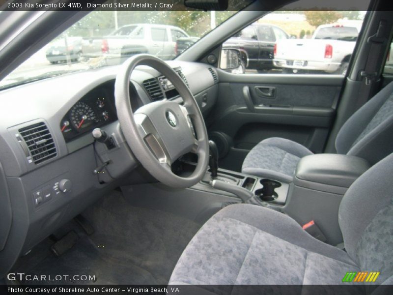 Diamond Silver Metallic / Gray 2003 Kia Sorento LX 4WD