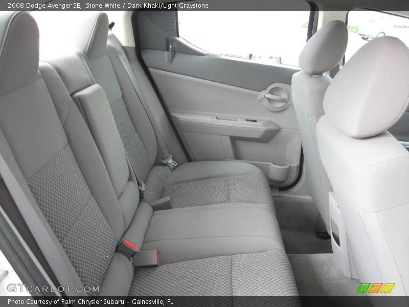 Stone White / Dark Khaki/Light Graystone 2008 Dodge Avenger SE