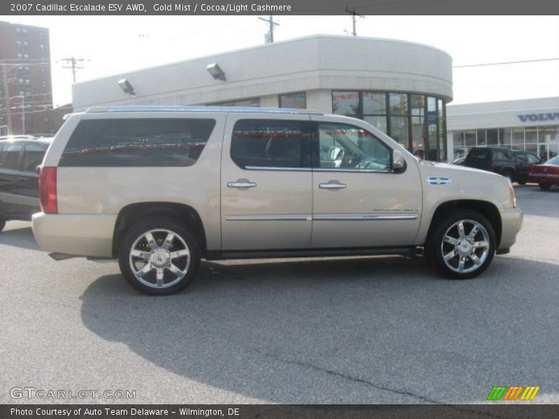 Gold Mist / Cocoa/Light Cashmere 2007 Cadillac Escalade ESV AWD