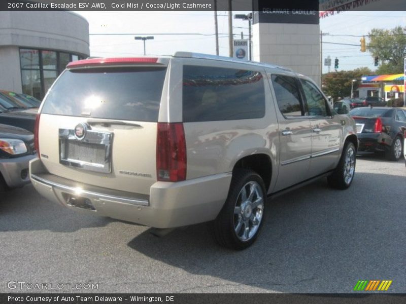 Gold Mist / Cocoa/Light Cashmere 2007 Cadillac Escalade ESV AWD