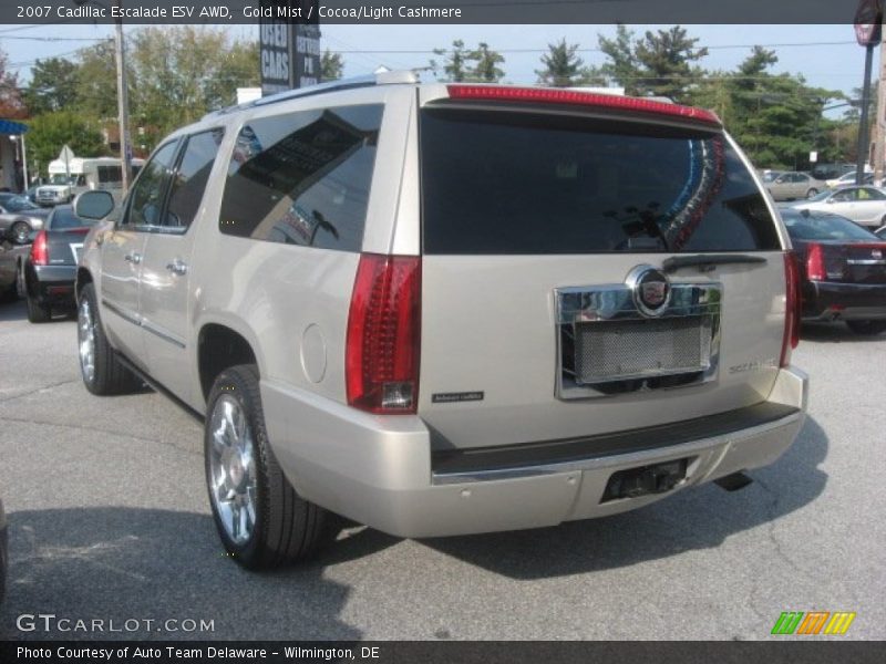 Gold Mist / Cocoa/Light Cashmere 2007 Cadillac Escalade ESV AWD