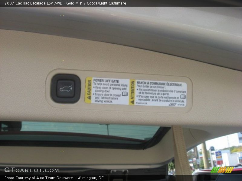 Gold Mist / Cocoa/Light Cashmere 2007 Cadillac Escalade ESV AWD