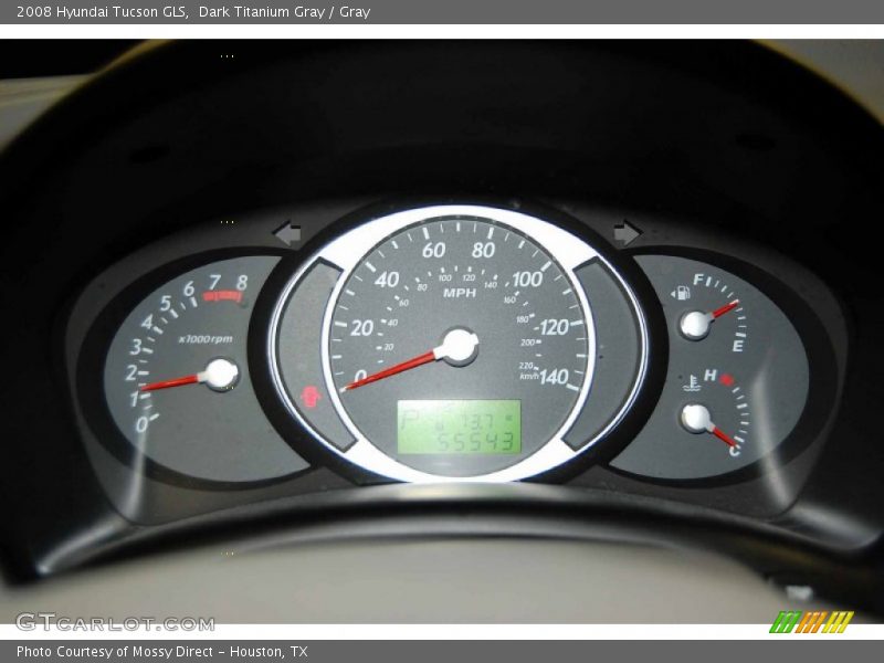 Dark Titanium Gray / Gray 2008 Hyundai Tucson GLS
