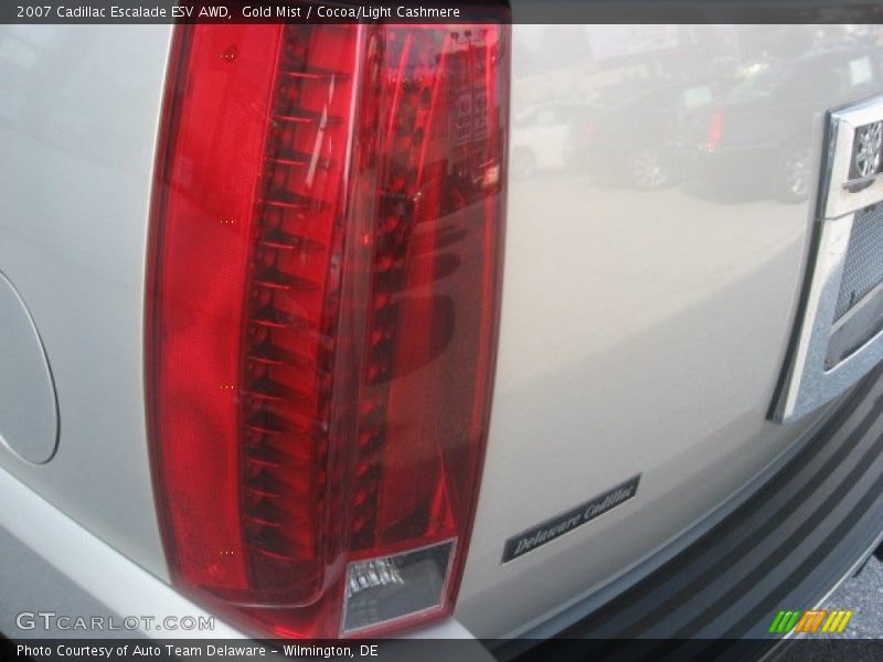 Gold Mist / Cocoa/Light Cashmere 2007 Cadillac Escalade ESV AWD