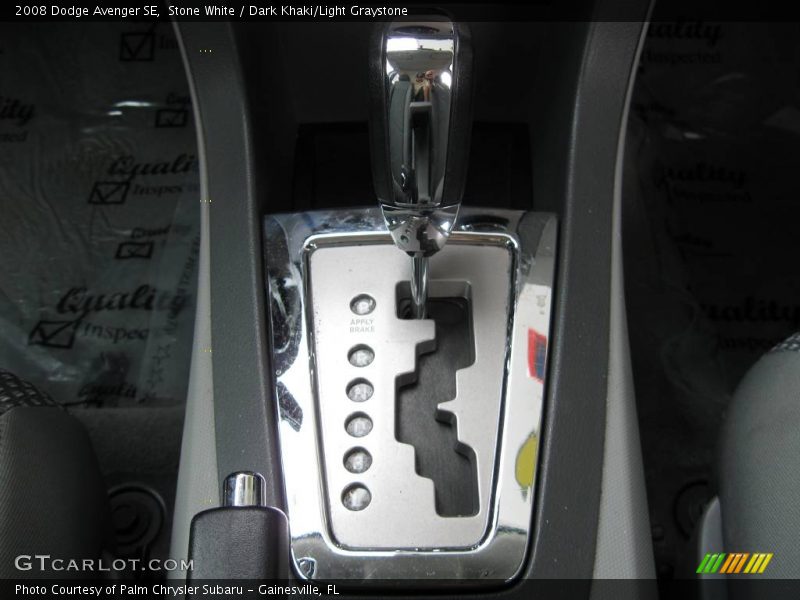Stone White / Dark Khaki/Light Graystone 2008 Dodge Avenger SE
