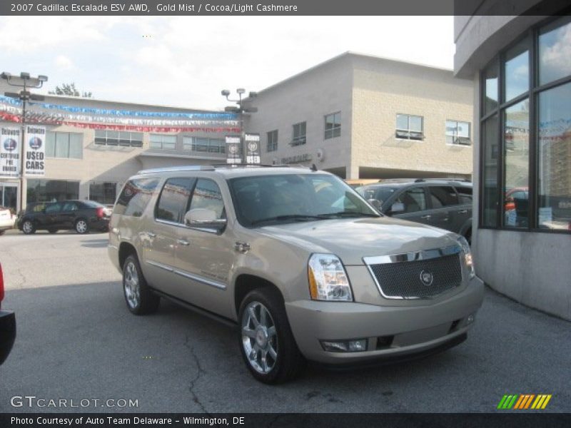 Gold Mist / Cocoa/Light Cashmere 2007 Cadillac Escalade ESV AWD