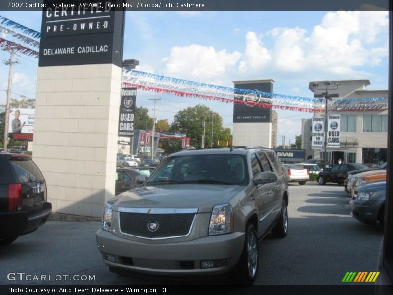 Gold Mist / Cocoa/Light Cashmere 2007 Cadillac Escalade ESV AWD