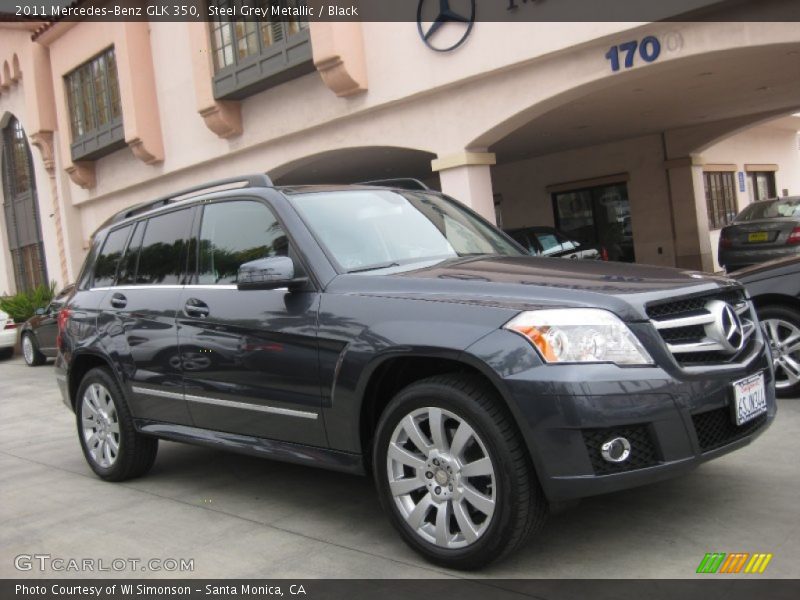 Steel Grey Metallic / Black 2011 Mercedes-Benz GLK 350