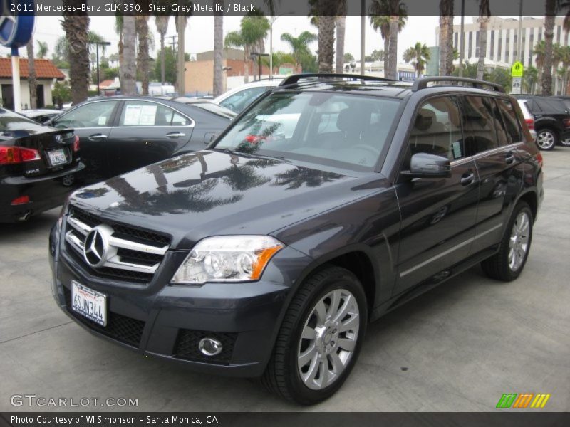 Steel Grey Metallic / Black 2011 Mercedes-Benz GLK 350