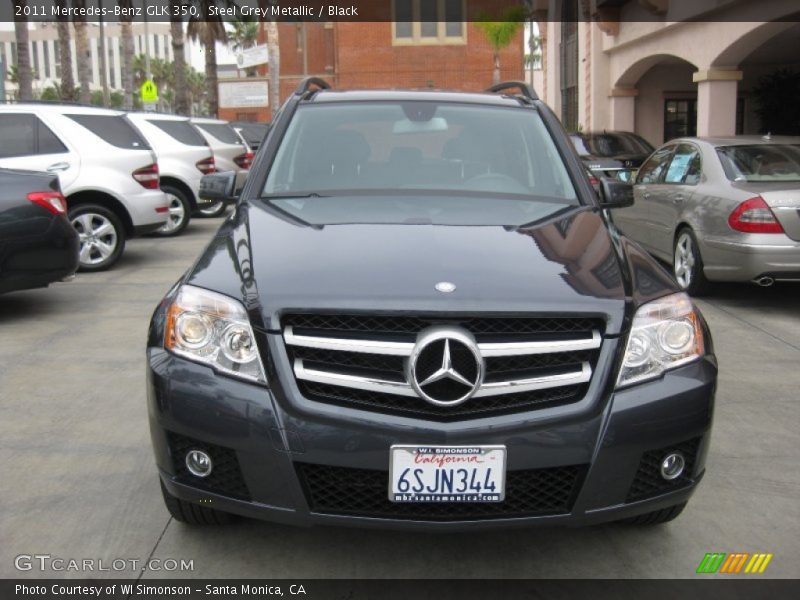 Steel Grey Metallic / Black 2011 Mercedes-Benz GLK 350