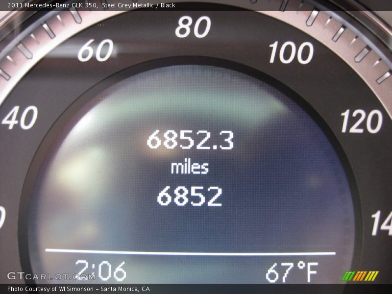 Steel Grey Metallic / Black 2011 Mercedes-Benz GLK 350