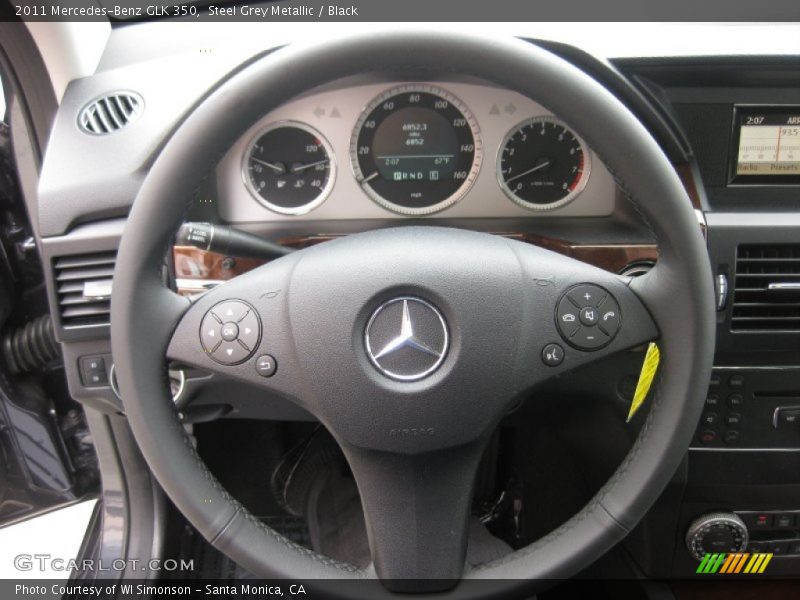Steel Grey Metallic / Black 2011 Mercedes-Benz GLK 350
