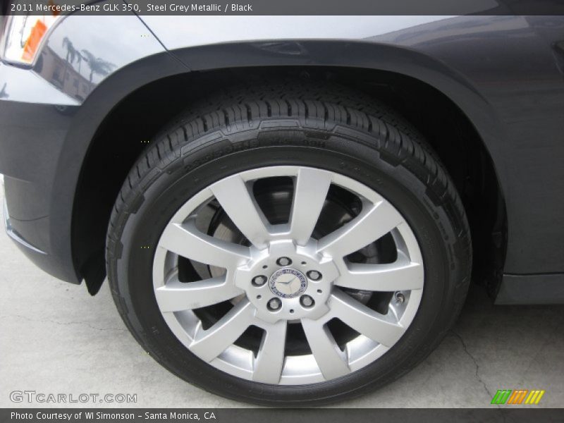 Steel Grey Metallic / Black 2011 Mercedes-Benz GLK 350