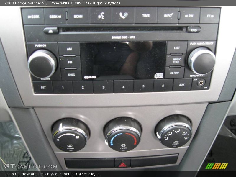 Stone White / Dark Khaki/Light Graystone 2008 Dodge Avenger SE