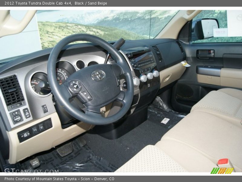 Black / Sand Beige 2012 Toyota Tundra Double Cab 4x4