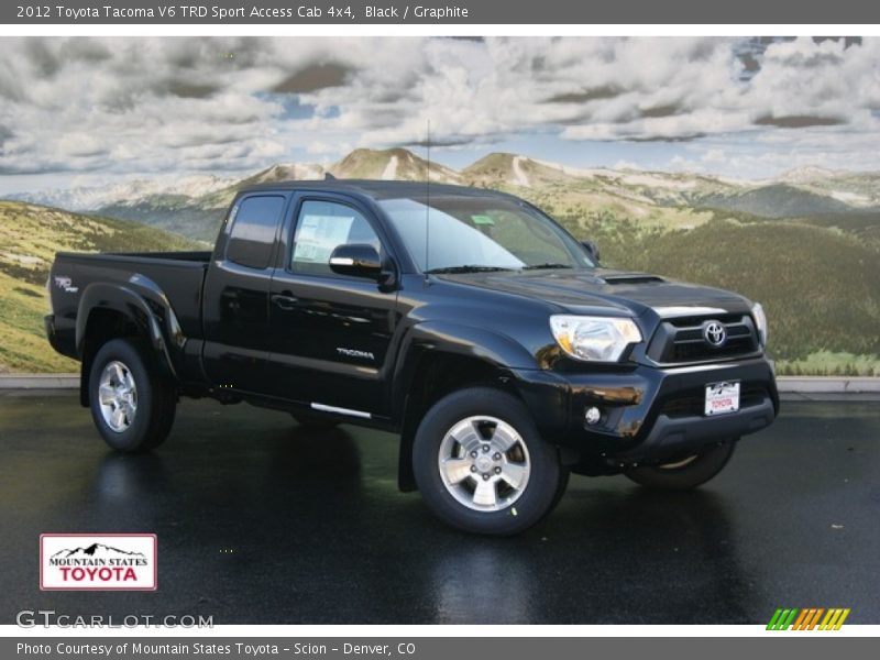 Black / Graphite 2012 Toyota Tacoma V6 TRD Sport Access Cab 4x4