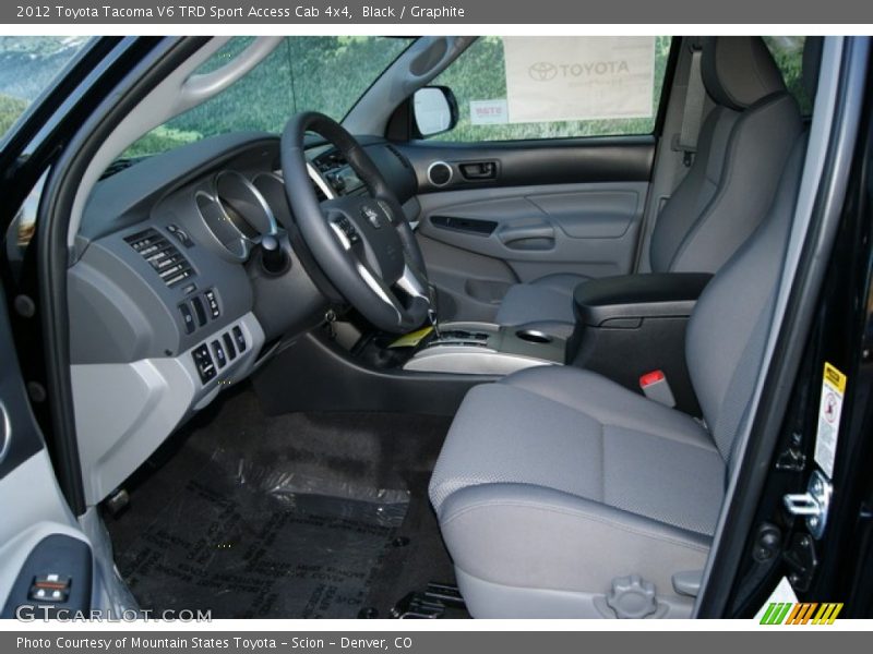 Black / Graphite 2012 Toyota Tacoma V6 TRD Sport Access Cab 4x4