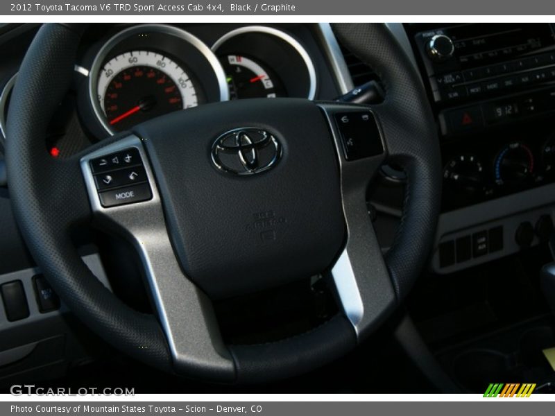 Black / Graphite 2012 Toyota Tacoma V6 TRD Sport Access Cab 4x4