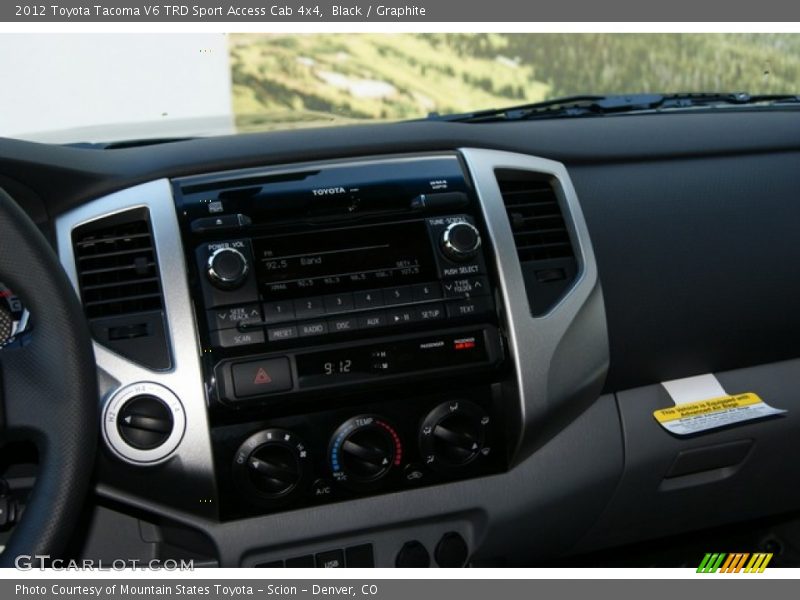 Black / Graphite 2012 Toyota Tacoma V6 TRD Sport Access Cab 4x4