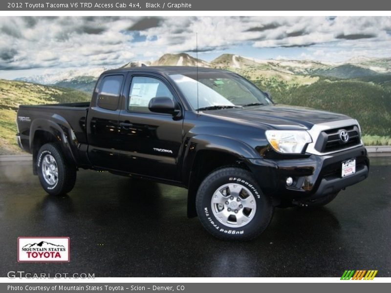 Black / Graphite 2012 Toyota Tacoma V6 TRD Access Cab 4x4