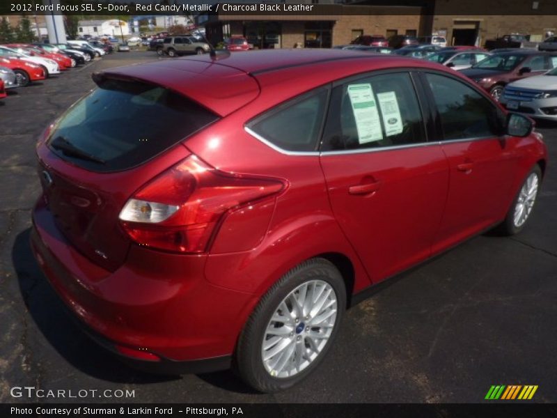 Red Candy Metallic / Charcoal Black Leather 2012 Ford Focus SEL 5-Door
