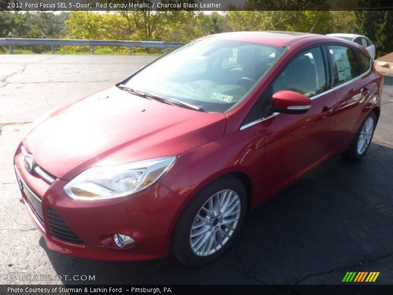 Red Candy Metallic / Charcoal Black Leather 2012 Ford Focus SEL 5-Door