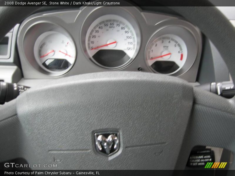 Stone White / Dark Khaki/Light Graystone 2008 Dodge Avenger SE