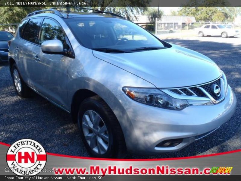 Brilliant Silver / Beige 2011 Nissan Murano SL