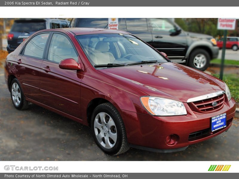 Radiant Red / Gray 2006 Kia Spectra EX Sedan