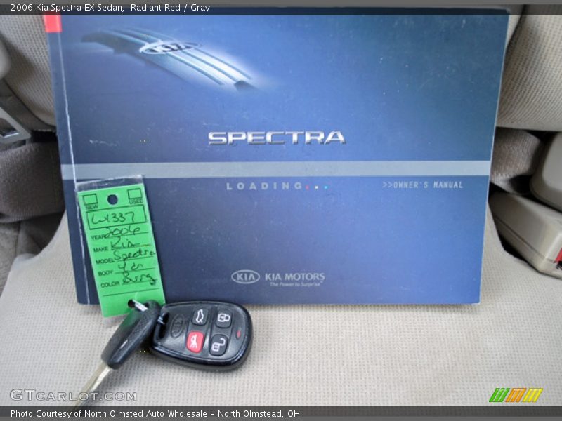 Radiant Red / Gray 2006 Kia Spectra EX Sedan