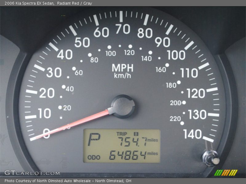 Radiant Red / Gray 2006 Kia Spectra EX Sedan