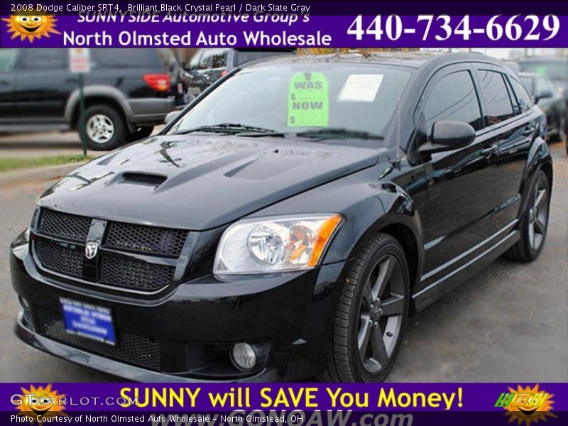 Brilliant Black Crystal Pearl / Dark Slate Gray 2008 Dodge Caliber SRT4