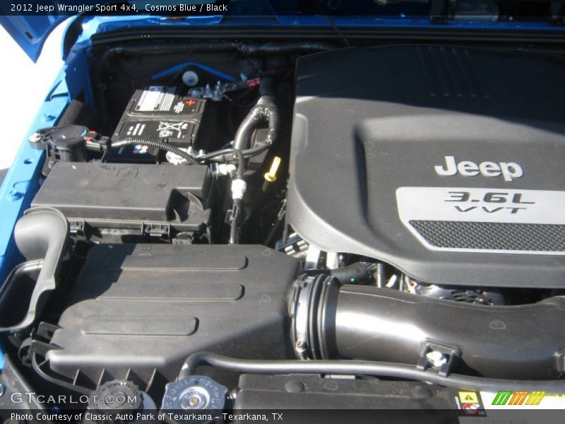  2012 Wrangler Sport 4x4 Engine - 3.6 Liter DOHC 24-Valve VVT Pentastar V6