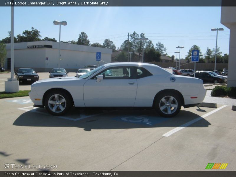 Bright White / Dark Slate Gray 2012 Dodge Challenger SXT