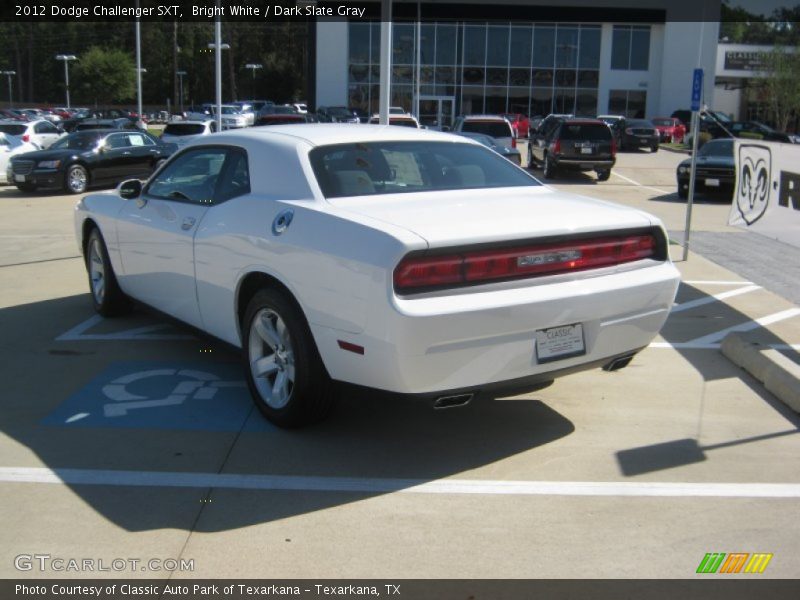 Bright White / Dark Slate Gray 2012 Dodge Challenger SXT