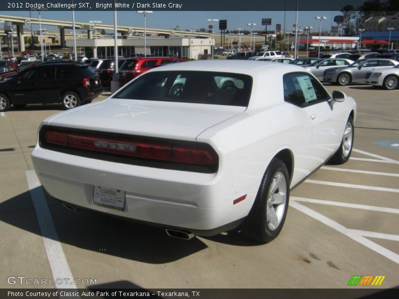 Bright White / Dark Slate Gray 2012 Dodge Challenger SXT