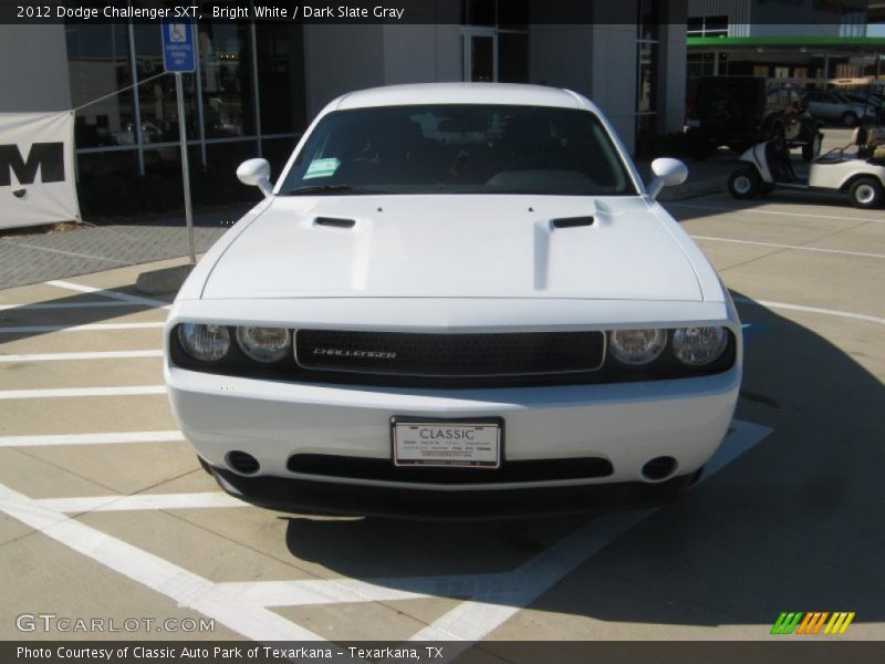 Bright White / Dark Slate Gray 2012 Dodge Challenger SXT