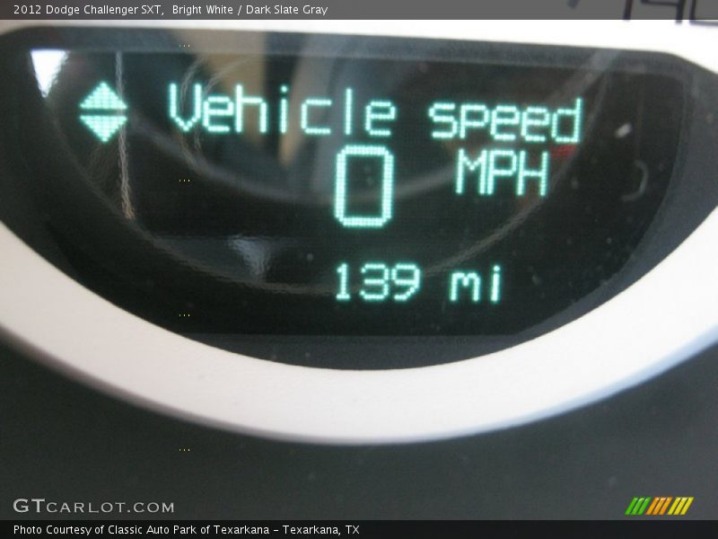 Bright White / Dark Slate Gray 2012 Dodge Challenger SXT