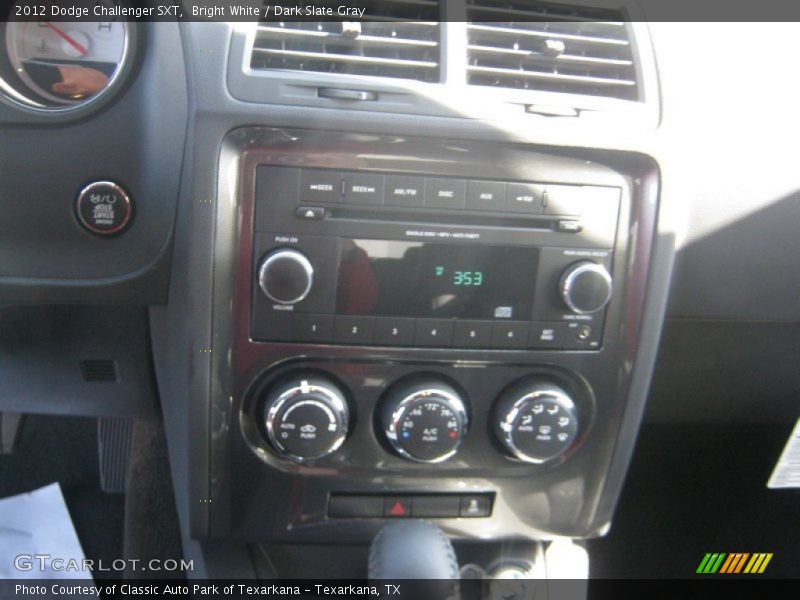 Bright White / Dark Slate Gray 2012 Dodge Challenger SXT