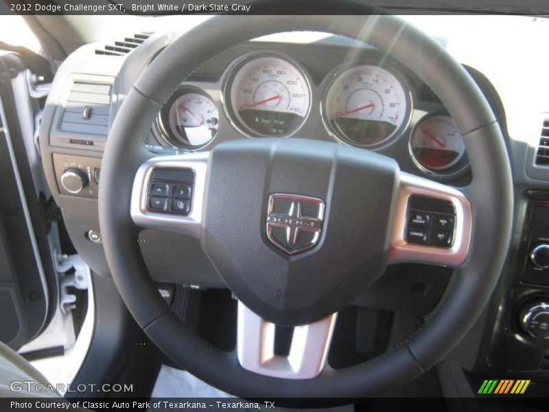 Bright White / Dark Slate Gray 2012 Dodge Challenger SXT