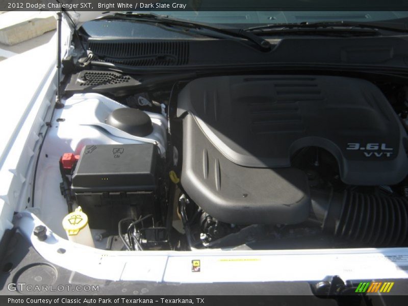 Bright White / Dark Slate Gray 2012 Dodge Challenger SXT