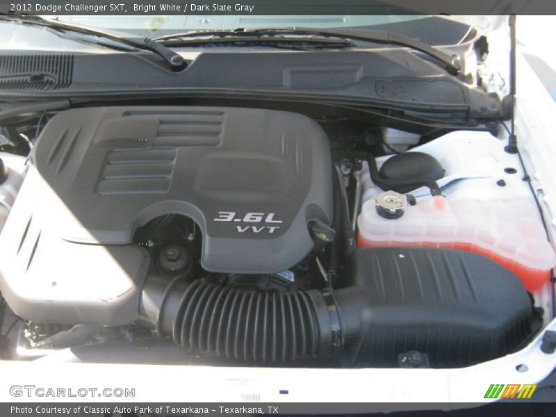 Bright White / Dark Slate Gray 2012 Dodge Challenger SXT