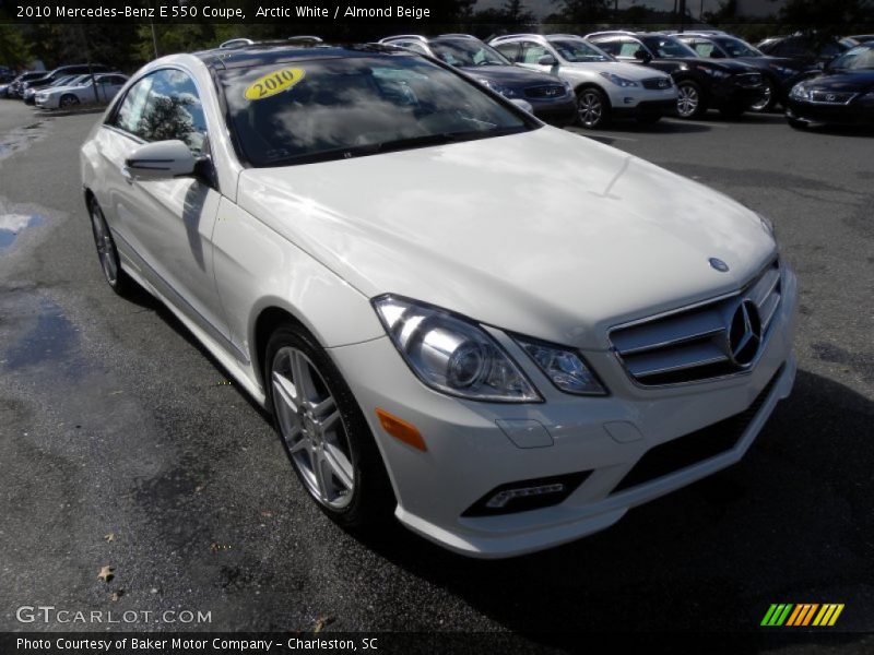 Arctic White / Almond Beige 2010 Mercedes-Benz E 550 Coupe