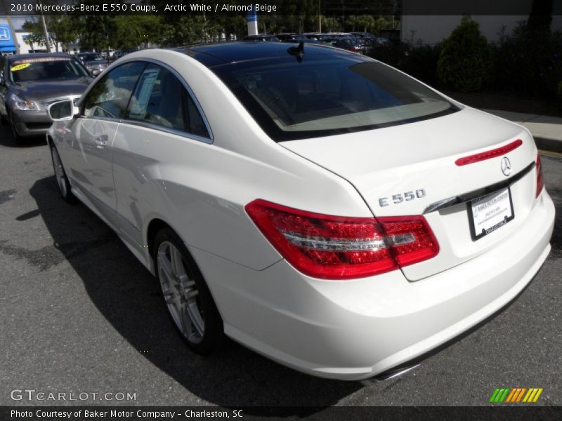 Arctic White / Almond Beige 2010 Mercedes-Benz E 550 Coupe